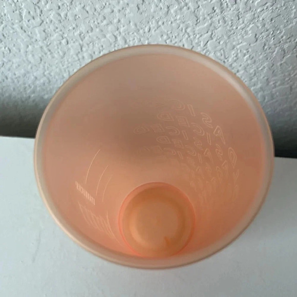 3/$24 Starbucks "Cold As Ice" Orange Reusable Cold Cup with Candy Cane Straw - Picture 3 of 5